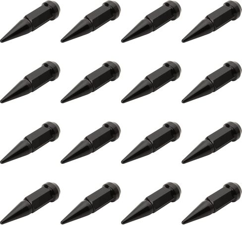 (16 Pack) Tusk Spike Tapered Lug Nut 12mm x 1.25mm Thread Pitch Black for Kawasaki Teryx KRX 1000 Trail Edition 2022-2023 in Saudi Arabia