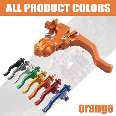 PowerMotor Universal Motorcycle CNC Short Stunt Clutch Lever,7/8" 22mm HandlebarCable Clutch Lever for Street Sport Dirt Bike Pit Mini Bikes Scooter ATV(Red) in Saudi Arabia