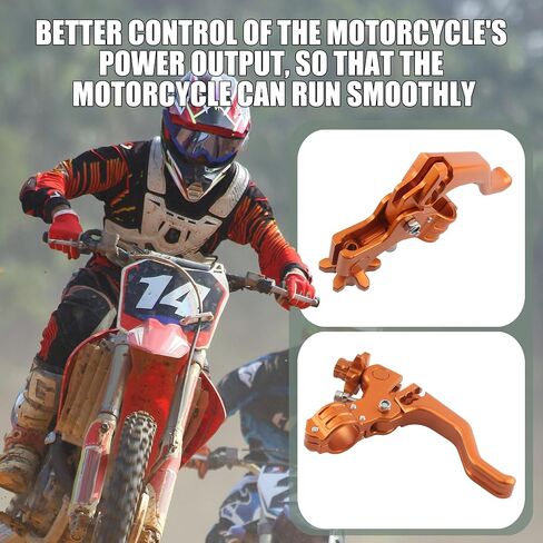 PowerMotor Universal Motorcycle CNC Short Stunt Clutch Lever,7/8" 22mm HandlebarCable Clutch Lever for Street Sport Dirt Bike Pit Mini Bikes Scooter ATV(Red) in Saudi Arabia