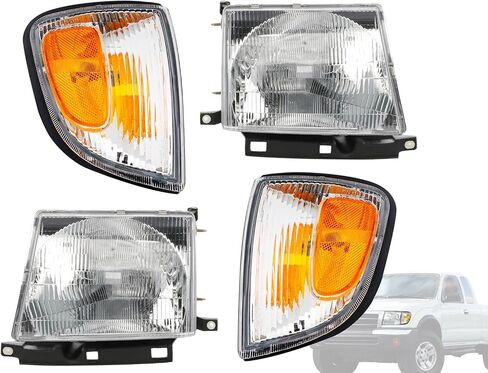 Auto Parts Avenue APA Replacement Head Light Corner Parking 1997-2000 Tacoma 2WD With PreRunner 1998-2000 4WD Combo SET in Saudi Arabia