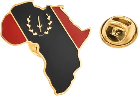 Black American Heritage Map Flag Brooch Stainless Steel Brooches Jewelry for Women Men, Black American Heritage Map Flag Pin Brooch Badge Lapel Pin in Saudi Arabia