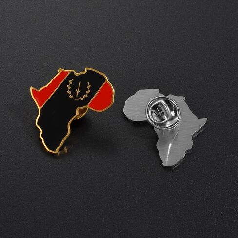 Black American Heritage Map Flag Brooch Stainless Steel Brooches Jewelry for Women Men, Black American Heritage Map Flag Pin Brooch Badge Lapel Pin in Saudi Arabia