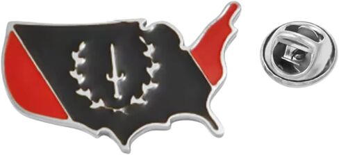 Black American Heritage Map Flag Brooch Stainless Steel Brooches Jewelry for Women Men, Black American Heritage Map Flag Pin Brooch Badge Lapel Pin in Saudi Arabia