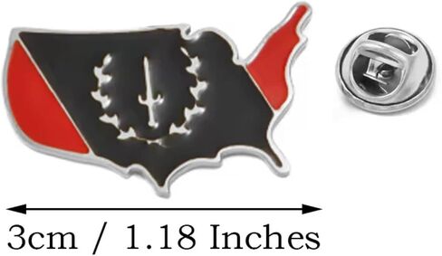 Black American Heritage Map Flag Brooch Stainless Steel Brooches Jewelry for Women Men, Black American Heritage Map Flag Pin Brooch Badge Lapel Pin in Saudi Arabia