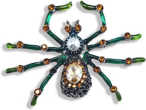 Witch Spider Brooch for Women Punk Spider-Man Pin Brooch Colorful Halloween Insect Broochs Halloween Cosplay Party Costume Accessories in Saudi Arabia