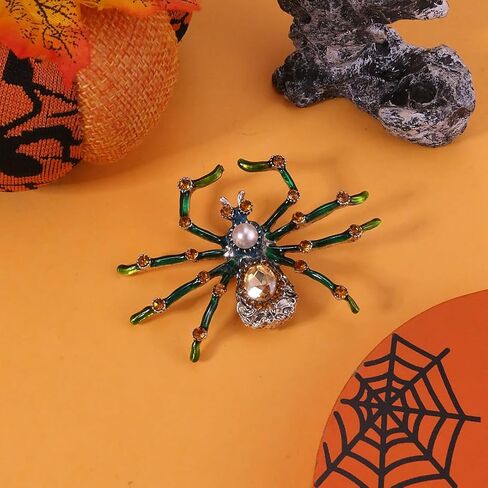 Witch Spider Brooch for Women Punk Spider-Man Pin Brooch Colorful Halloween Insect Broochs Halloween Cosplay Party Costume Accessories in Saudi Arabia