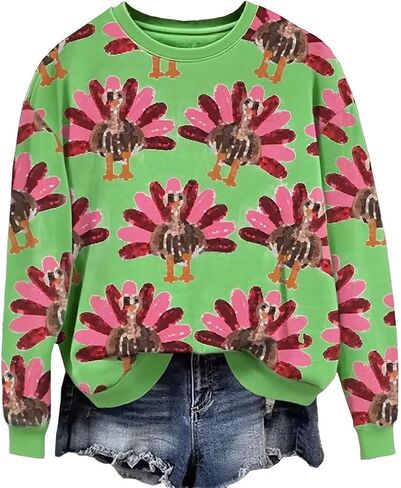 AIMITAG Fall Wildflower Sweatshirt Women Casual Long Sleeve Printed Flowers Shirts Boho Cottagecore Floral Autumn Pullover in Kuwait