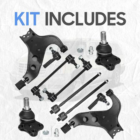 Front Lower Control Arms Ball Joints Sway Bar End Links Outer Inner Tie Rod End Suspension Kit for Nissan Pathfinder 1996-2004, for Infiniti QX4 1997-2003 (10pc) in Saudi Arabia
