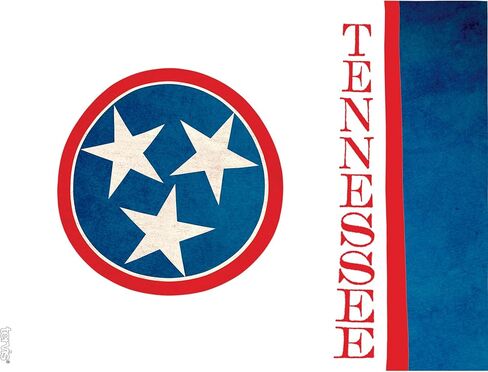 كوب Tervis 1141731 معزول بعلم ولاية تينيسي مع غلاف وغطاء أحمر، 16oz، شفاف in Kuwait