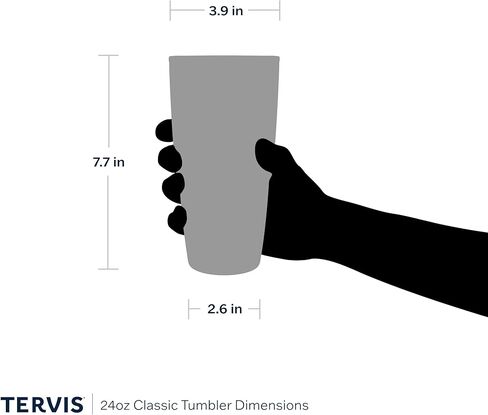 كوب Tervis 1141731 معزول بعلم ولاية تينيسي مع غلاف وغطاء أحمر، 16oz، شفاف in Kuwait