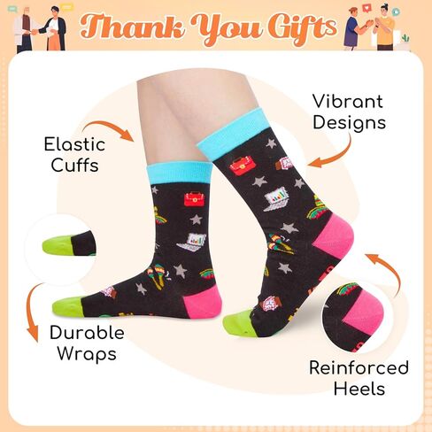 HAPPYPOP Boss Gifts Ideas Socks - Boss Gifts For Men Women, Cool Boss Gifts Male Female Worlds Best Boss Women Retirement Socks With Greeting Card in Kuwait