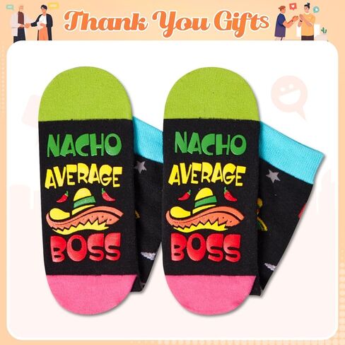 HAPPYPOP Boss Gifts Ideas Socks - Boss Gifts For Men Women, Cool Boss Gifts Male Female Worlds Best Boss Women Retirement Socks With Greeting Card in Kuwait