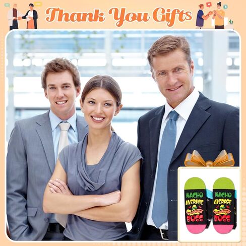 HAPPYPOP Boss Gifts Ideas Socks - Boss Gifts For Men Women, Cool Boss Gifts Male Female Worlds Best Boss Women Retirement Socks With Greeting Card in Kuwait
