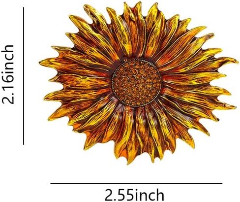Gold Sunflower Brooch Pin for Women Rhinestone Large Flower Brooch Lapel Pins Crystal Dress Suit Brooch Pins Clothes Hat Bag Accessories Jewelry in Saudi Arabia