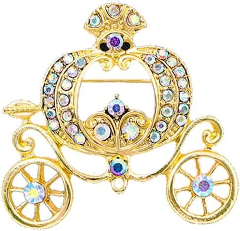 Rhinestone Pumpkin Carriage Brooch Pin for Women Girls Unisex Fashion Enamel Halloween Thanksgiving Brooches Lapel Pins Cute Fun Fall Holiday Festival Ornament Hat Bag Suit Dress Accessories Jewelry Gift in Kuwait