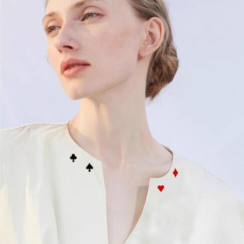4-8Pcs Poker Playing Cards Brooch Pin for Women Enamel Red Heart A Ace Playing Cards Brooch Pin Gambling Casino Jewelry Gift in Saudi Arabia