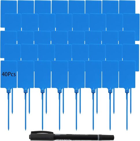 40pcs Red Plastic Tags Shipping Tags Waterproof Tags for Labeling Shipping Labels Security Label Blank Labeling Tags Storage Tag Hanging Tags with One Marker Pen in Kuwait