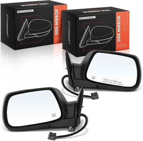 A-Premium Pair (2) Driver and Passenger Side Power Door Mirror - Compatible with Jeep WK Series Grand Cherokee 2005-2010 - Heated Manual-Folding Black Outside Rear View Mirror in Saudi Arabia