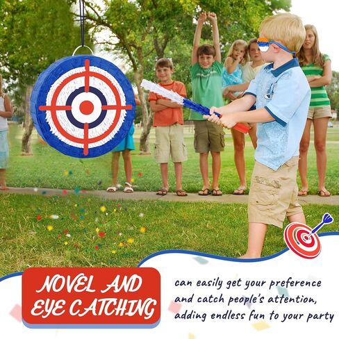 Deekin 3 Pcs Cute Piñata Set Include Stick Eye Mask Large Money Piñata for Kids Music Science School Sports Bridal Shower Birthday Party Decorations Supplies in Kuwait