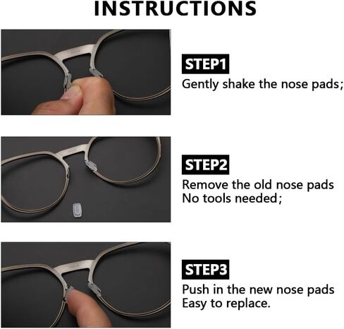 Eyeglass Nose Pads, 30 Pairs Clear Soft Silicone Glasses Nose Pad for Costa South Point/Flagler/Ponce/Wader; for Oakley Cartridge/Spindle/Latch Key/Diecutter/Latch Alpha Eyeglasses in Saudi Arabia
