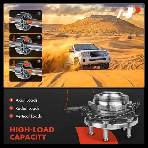 محمل العجلة الأمامية اليسرى الممتازة ومجموعة المحور مع ABS و5 عروات متوافقة مع سلسلة Jeep KJ - Liberty 2002 2003 2004 2005 2006 2007 in Saudi Arabia