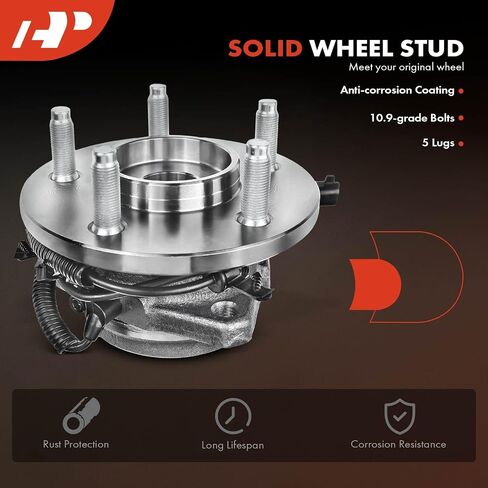 محمل العجلة الأمامية اليسرى الممتازة ومجموعة المحور مع ABS و5 عروات متوافقة مع سلسلة Jeep KJ - Liberty 2002 2003 2004 2005 2006 2007 in Saudi Arabia