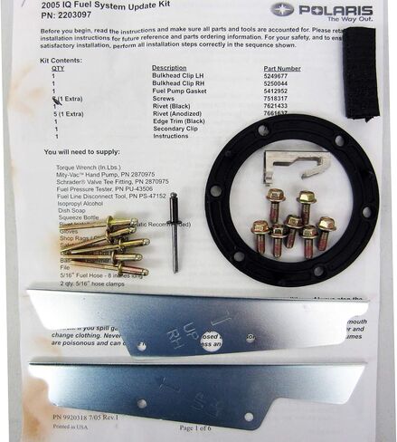 Polaris 2203097 KIT-FUEL SYSTEM UPGRADE in Saudi Arabia