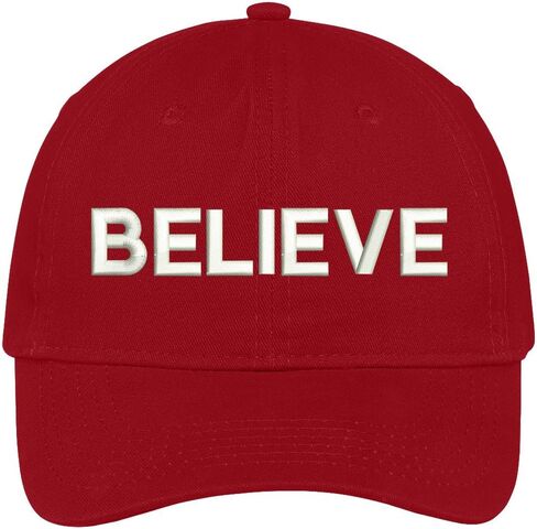 متجر الملابس العصرية Believe المطرزة الناعمة ذات المظهر المنخفض من القطن قبعة الأب in Saudi Arabia
