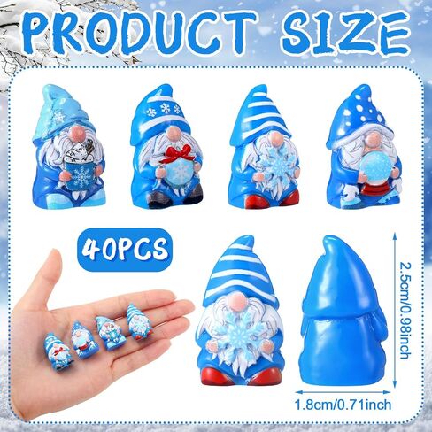 Yaomiao 60 Pcs Fall Thanksgiving Mini Resin Gnomes Figures Resin Mini Statues Maple Leaves Pumpkin Snowflake Gnomes Table Decor for Winter Fall Christmas Festive Home Kitchen Tiered Tray in Saudi Arabia