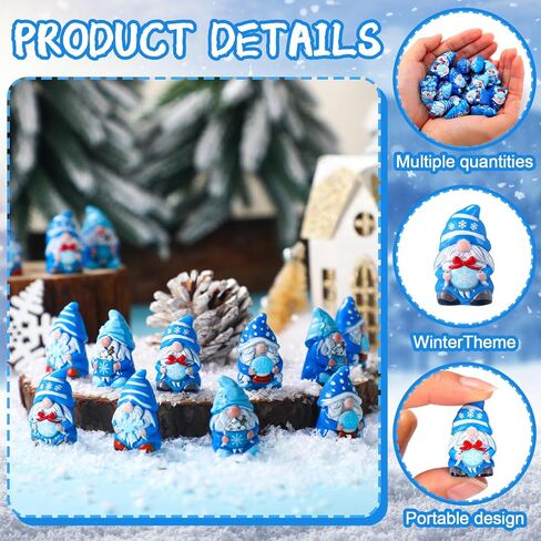 Yaomiao 60 Pcs Fall Thanksgiving Mini Resin Gnomes Figures Resin Mini Statues Maple Leaves Pumpkin Snowflake Gnomes Table Decor for Winter Fall Christmas Festive Home Kitchen Tiered Tray in Saudi Arabia