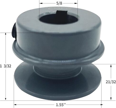AK32-1/2 v Belt Pulley,3.25 inch OD, 1/2 Inch Bore,Cast Iron Material, AK Single Groove Motor Pulley for "4L" or "A" or "3L" Belts,AK32X1/2 Pulley in Kuwait