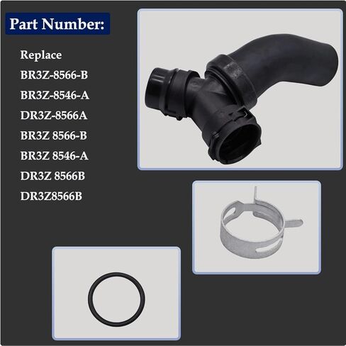 خرطوم تبريد المحرك لـ Ford F-150 & Mustang 5.0L Coolant T-Connector Kit | تناسب مباشر DR3Z-8566-A وBR3Z-8566-B | in Kuwait