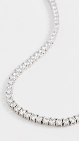 SHASHI Women's Medium Tennis Necklace, Silver, One Size in Saudi Arabia