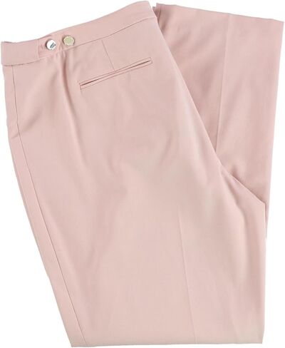 Calvin Klein Womens Mid Rise Tapered Leg Straight Leg Pants Pink 12 in Saudi Arabia