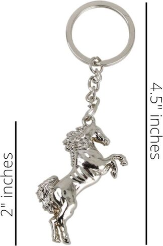 Lashicorn Silver Bucking Bronco Keychain - 4" Long, 10 Pack in Saudi Arabia