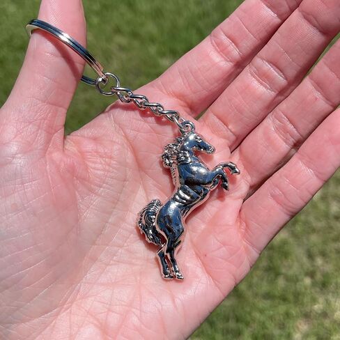 Lashicorn Silver Bucking Bronco Keychain - 4" Long, 10 Pack in Saudi Arabia