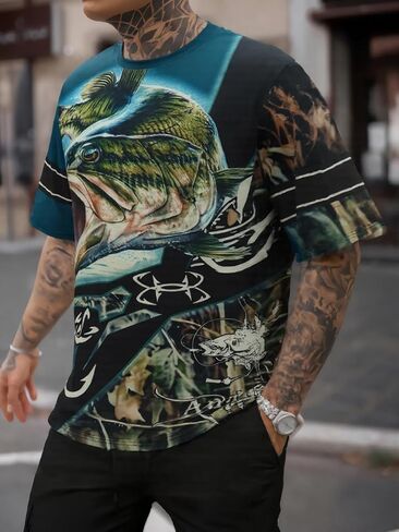 Men's Tiger Graphic T-Shirt with Bold Artistic Design for Casual Streetwear in Saudi Arabia