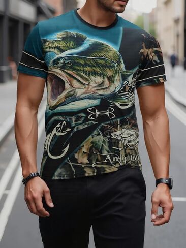 Men's Tiger Graphic T-Shirt with Bold Artistic Design for Casual Streetwear in Saudi Arabia