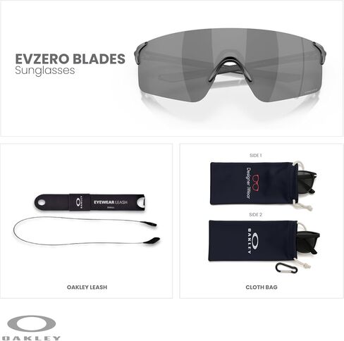 Oakley Evzero Blades OO9454 Rectangle Sunglasses for Men+ BUNDLE Leash +Designer iWear Care Kit in Saudi Arabia