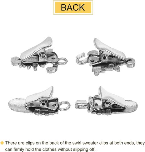uxcell Vintage Sweater Clips, Cape Cloak Clasp Retro Cardigan Clips Shawl Collar Clasp Dress Shirt Brooch Clip in Saudi Arabia