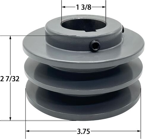 BK30-7/8,BK30X7/8 v Belt Pulley,3.15 inch OD, 7/8 Inch Bore,Cast Iron Material,BK Single Groove v Belt Pulleys for "4L" or "A" Belts and "5L" or "B" Belts in Kuwait