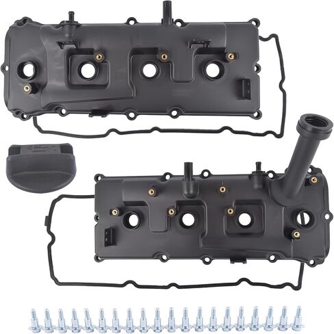 Valve Cover w/Gasket & Cap & Bolt Replacement for Nissan Pathfinder Titan Armada NV2500 NV3500 QX56 5.6L V8 13264ZE01A 13264ZE00A in Saudi Arabia