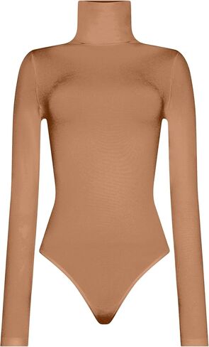 Wolford Colorado String Body For Women Long-Sleeve Turtleneck Bodysuit Shiny Finish Cotton Blend Interior Seamless Design in Saudi Arabia