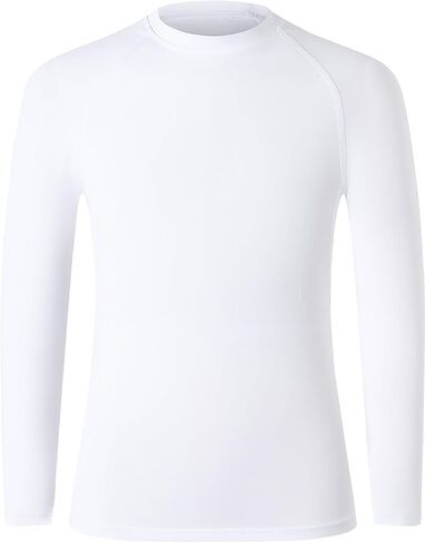 HYCOPROT Boys Compression Thermal Shirt Long Sleeve Youth Fleece Baselayer Kids Athletic Football Baseball Soccer Undershirt in Saudi Arabia