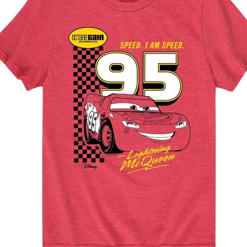ديزني - سيارات - McQueen 95 I Am Speed ​​- تي شيرت قصير الأكمام للأطفال الصغار والشباب in Saudi Arabia