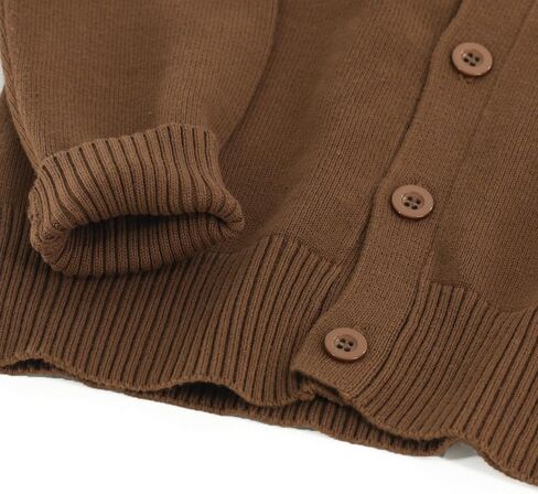 Unisex Uniform Cardigan for Girls Boys, Button Down V-Neck Long Sleeve Cotton Sweaters for 5-14Y in Saudi Arabia