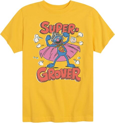 Sesame Street - Super Grover - Toddler and Youth Short Sleeve Graphic T-Shirt in Kuwait