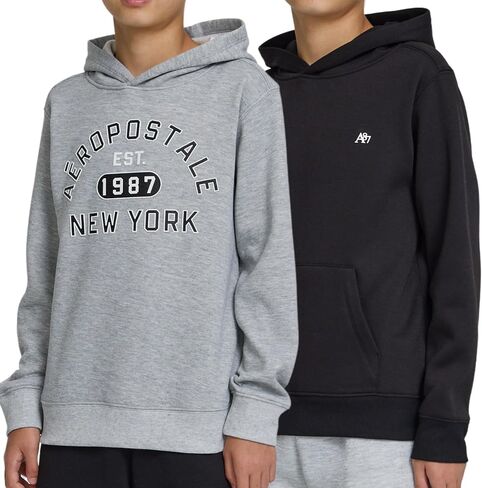 طقم هودي للأولاد من AEROPOSTALE مكون من قطعتين - بلوفر بغطاء للرأس من الصوف مريح ممتاز للأطفال، مجموعة بلوزات ناعمة للأولاد، مقاس 4-20 in Saudi Arabia