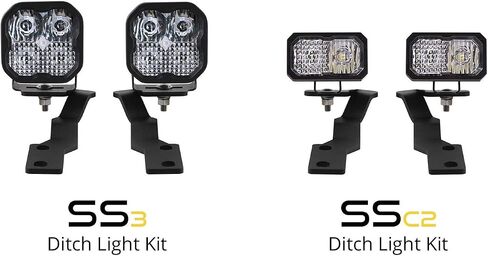 مجموعة إضاءة الخندق ذات الإضاءة الخلفية من سلسلة Diode Dynamics Stage متوافقة مع Toyota Tacoma 2016-2023، SS3 Pro White Combo in Kuwait