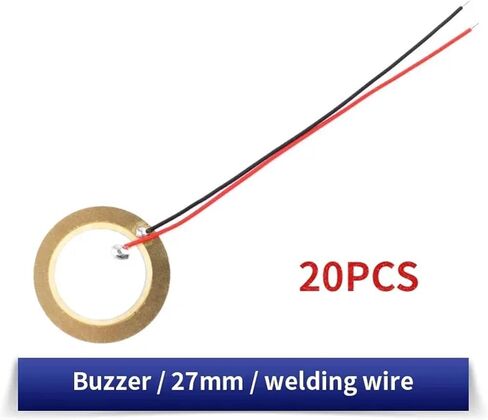 10pcs/20pcs Piezoelectric Piezo Ceramic Wafer Plate Dia 12MM 15MM 18MM 20MM 27MM 35MM 50MM with Wire for Buzzer Loudspeaker(20pcs 12mm) in Saudi Arabia